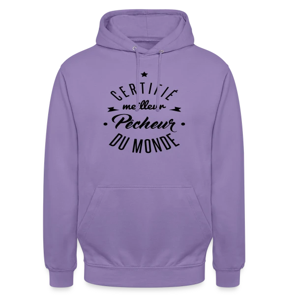 Certifié Meilleur Pêcheur sur Sweat-shirt à capuche unisexe