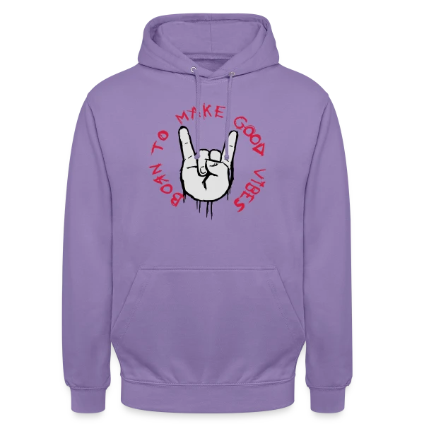 Good Vibes Main Cornue Rock sur Sweat-shirt à capuche unisexe