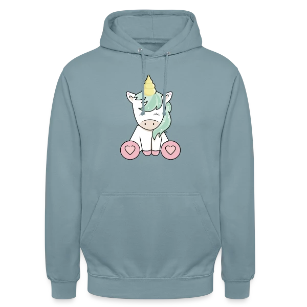Licorne Kawaii Mignonne sur Sweat-shirt à capuche unisexe