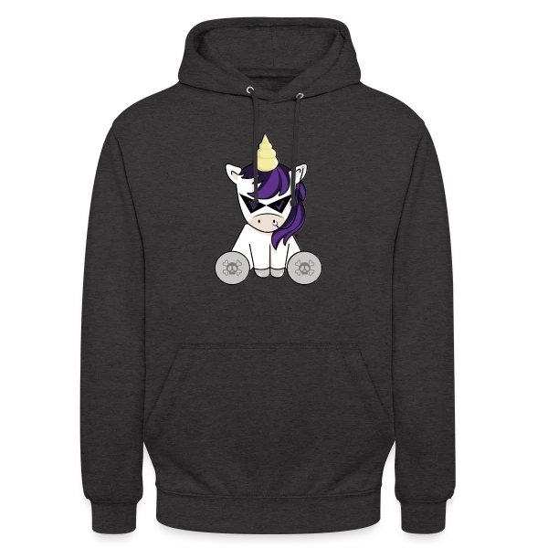 Licorne Grunge : Rebelle et Mystérieuse sur Sweat-shirt à capuche unisexe
