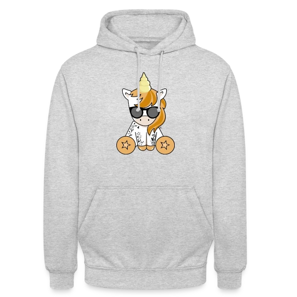 Licorne Hipster Stylée sur Sweat-shirt à capuche unisexe