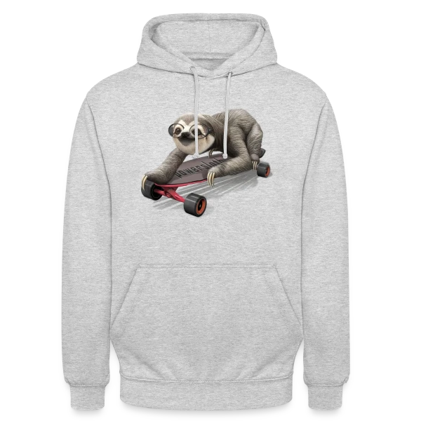 Paresseux Skateur Stylé sur Sweat-shirt à capuche unisexe