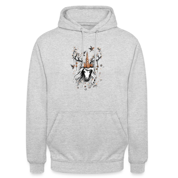 Licorne Botanique Enchantée sur Sweat-shirt à capuche unisexe