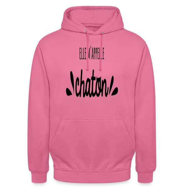 Elle M'appelle Chaton sur Sweat-shirt à capuche unisexe