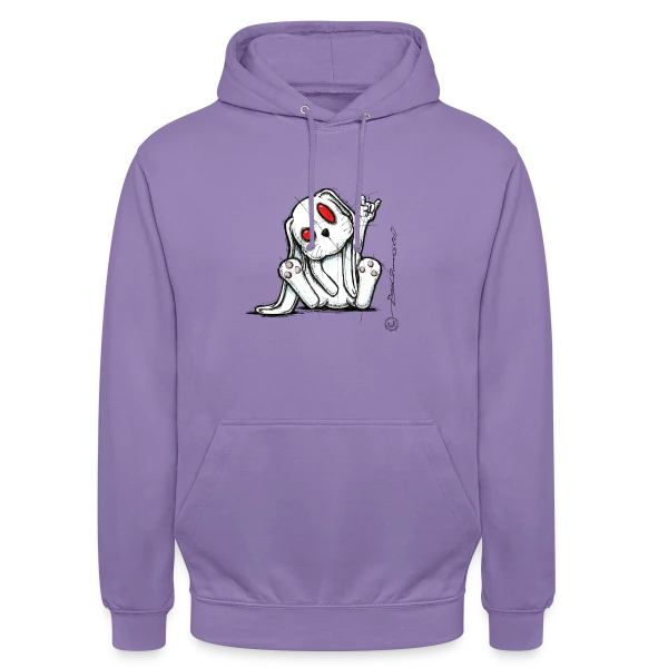 Lapin Rockeur Métal sur Sweat-shirt à capuche unisexe