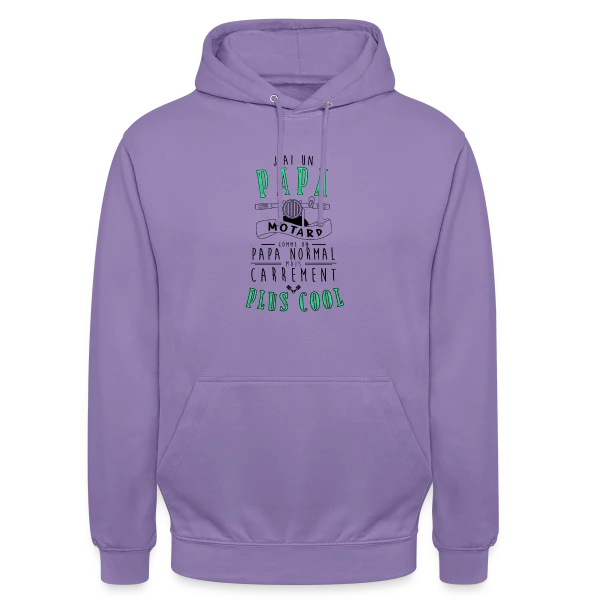 Mon Papa Motard : Le Plus Cool de Tous ! sur Sweat-shirt à capuche unisexe