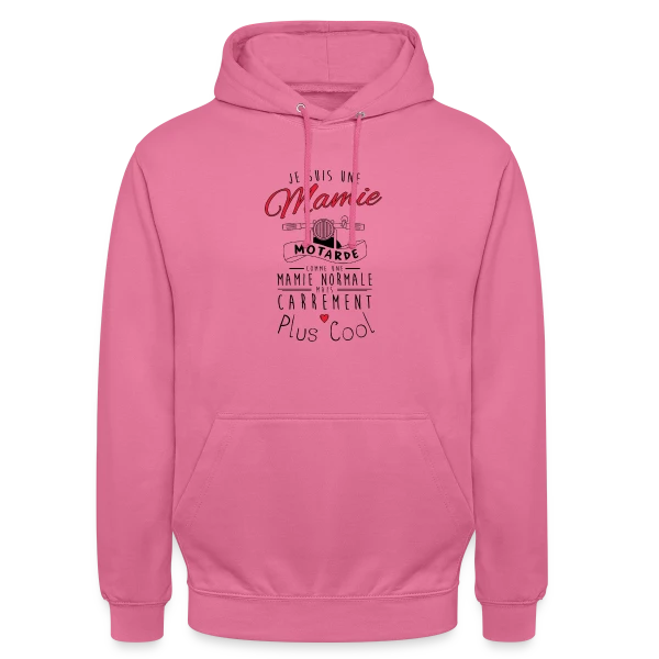 Mamie Motarde Super Cool sur Sweat-shirt à capuche unisexe
