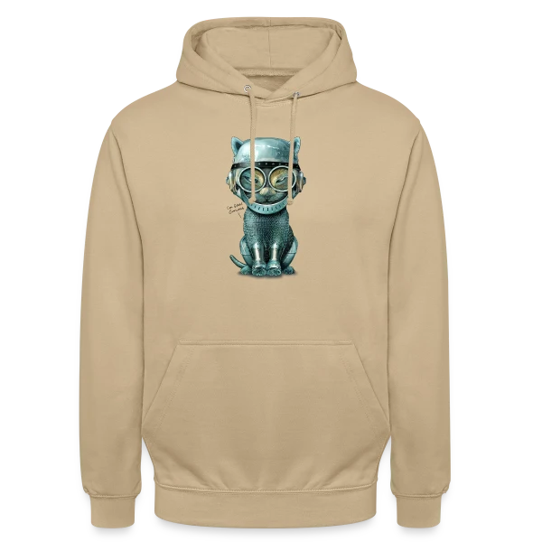 Chat Malin : Curiosité Féline sur Sweat-shirt à capuche unisexe