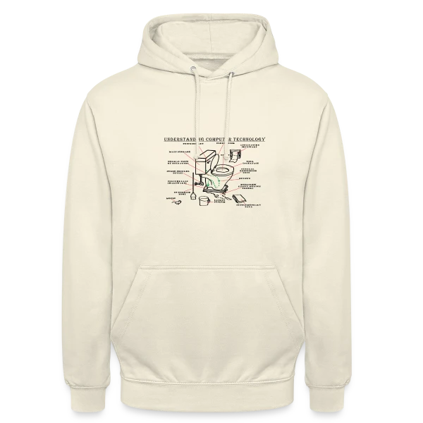 La Technologie Expliquée avec Humour sur Sweat-shirt à capuche unisexe