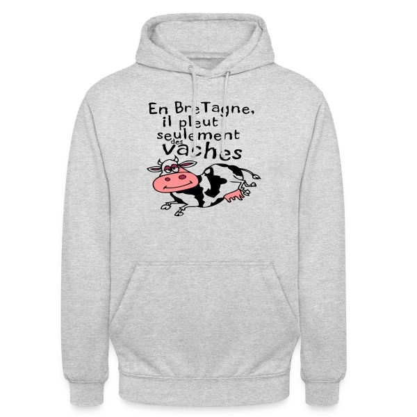 Bretagne Pluie Vaches sur Sweat-shirt à capuche unisexe