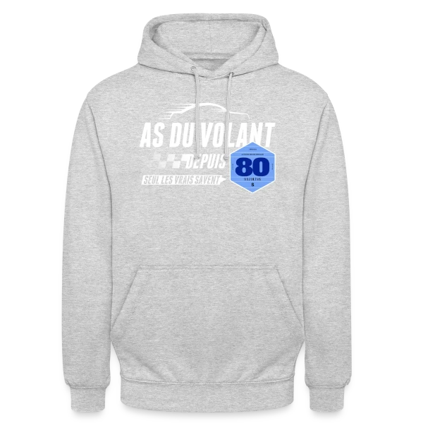 As du Volant depuis 1980 - T-Shirt Humoristique sur Sweat-shirt à capuche unisexe