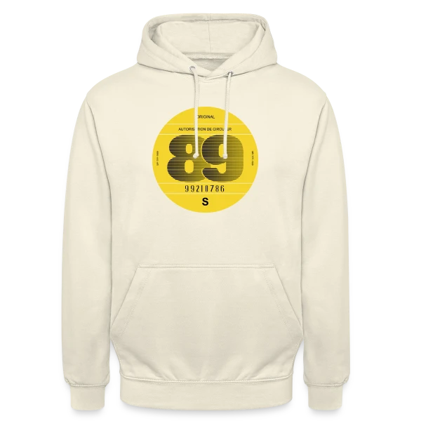 Voiture Vintage France 1989 - Esprit Rétro sur Sweat-shirt à capuche unisexe