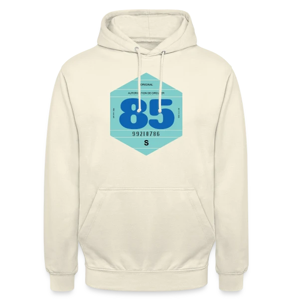 Vignette Rétro Automobile France 1985 sur Sweat-shirt à capuche unisexe
