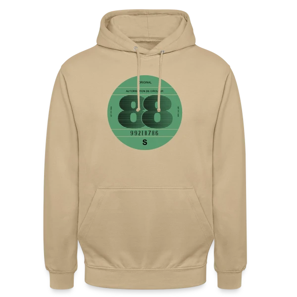 "France 1988" | Automobile Rétro Vintage sur Sweat-shirt à capuche unisexe