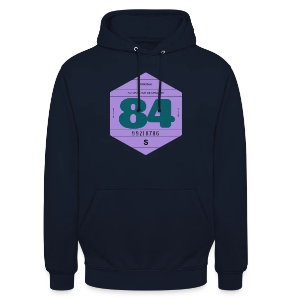Vignette Automobile 1984 Rétro France sur Sweat-shirt à capuche unisexe
