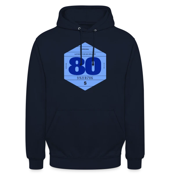 Vignette Automobile Rétro France Années 80 sur Sweat-shirt à capuche unisexe