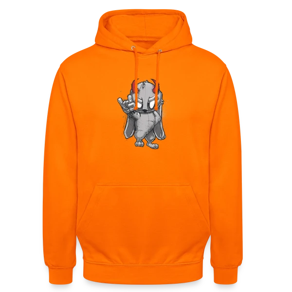 Lapin Métalleux Diabolique sur Sweat-shirt à capuche unisexe