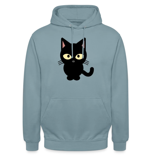 Chat Noir Mystérieux sur Sweat-shirt à capuche unisexe