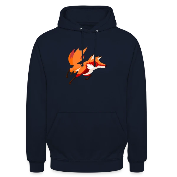 Renard Vif et Stylisé sur Sweat-shirt à capuche unisexe