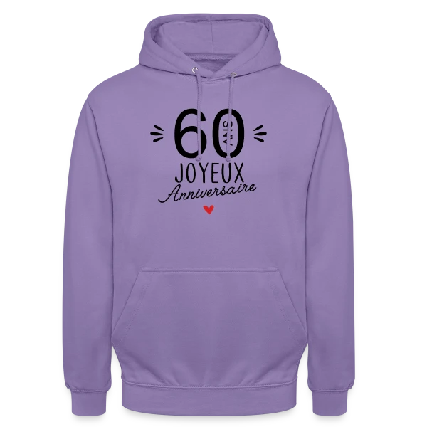 Joyeux Anniversaire 60 Ans – Édition Spéciale sur Sweat-shirt à capuche unisexe