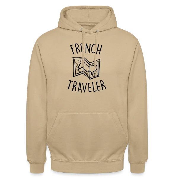 Voyageur Français Carte sur Sweat-shirt à capuche unisexe