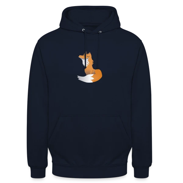 Renard Zen Élégant sur Sweat-shirt à capuche unisexe