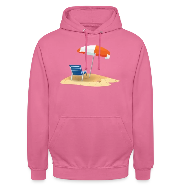 Parasol et Transat Plage sur Sweat-shirt à capuche unisexe