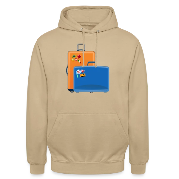 Valises du Monde Entier sur Sweat-shirt à capuche unisexe
