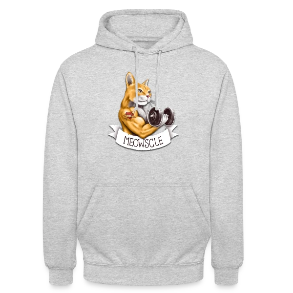 Miaou-Muscle sur Sweat-shirt à capuche unisexe