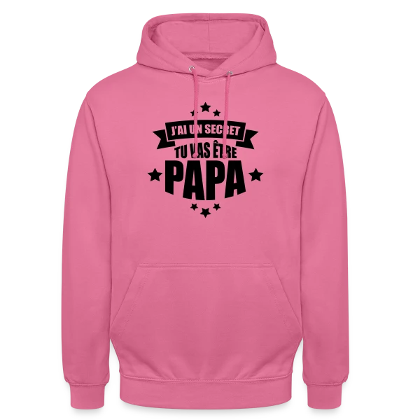 J'ai un Secret : Tu Vas Être Papa ! Annonce Surprise sur Sweat-shirt à capuche unisexe