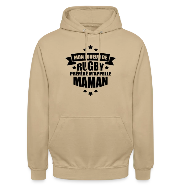 Mon Joueur de Rugby Préféré M'appelle Maman sur Sweat-shirt à capuche unisexe