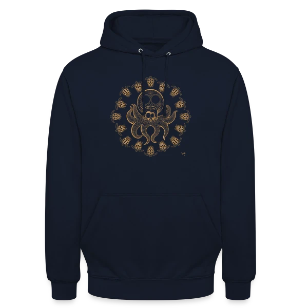 Crâne Poulpe sur Sweat-shirt à capuche unisexe