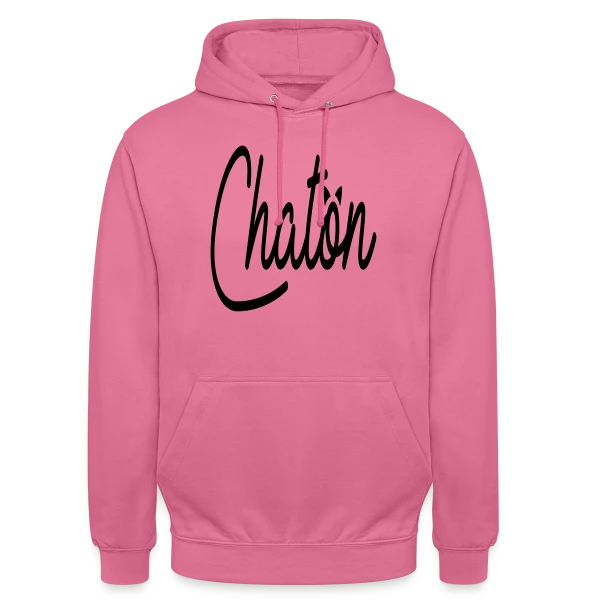 Inscription Chaton Élégante sur Sweat-shirt à capuche unisexe
