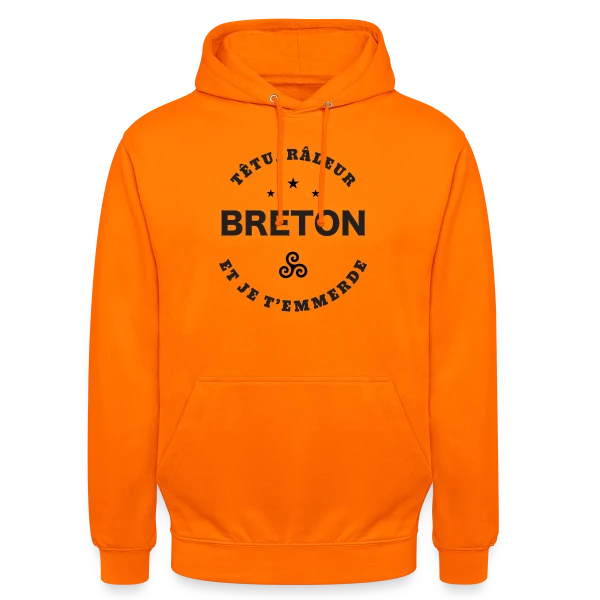 Breton Têtu et Râleur sur Sweat-shirt à capuche unisexe