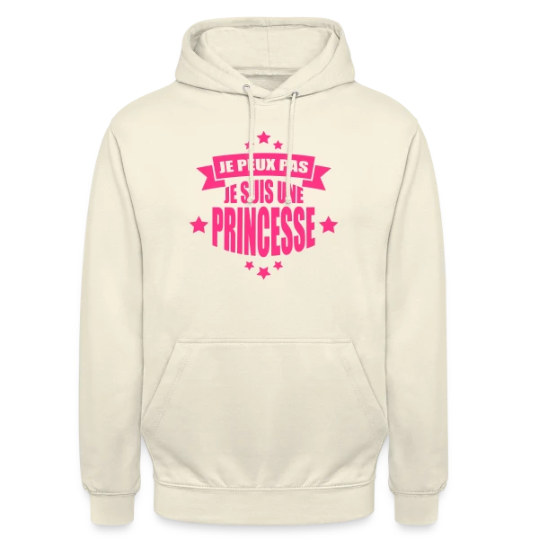 Désolée, Je Suis Princesse : Humour Royal au Quotidien sur Sweat-shirt à capuche unisexe