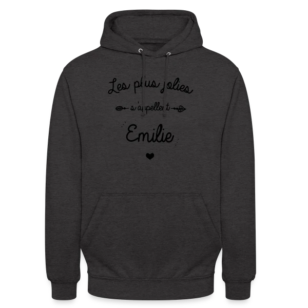 Prénom 'Émilie' - Le Cadeau Personnalisé Idéal sur Sweat-shirt à capuche unisexe