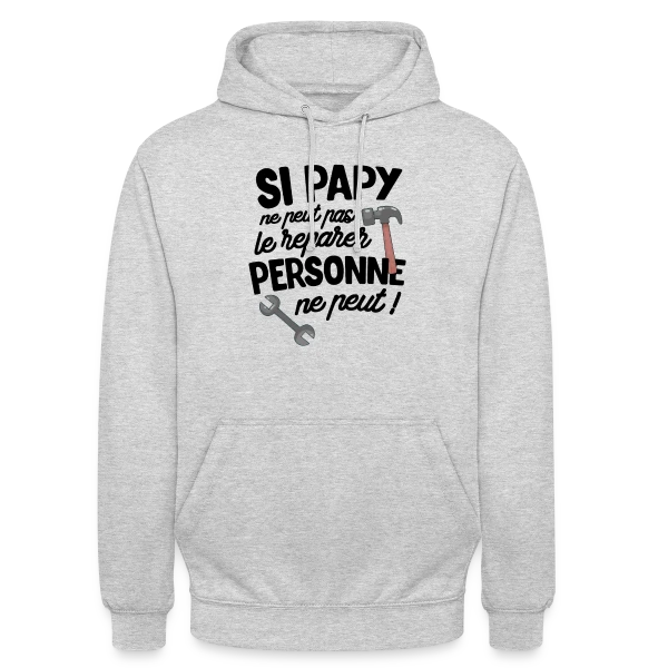 Super Papy Bricoleur sur Sweat-shirt à capuche unisexe