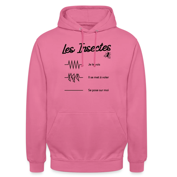 Insectes : Peur Bleue Garantie ! sur Sweat-shirt à capuche unisexe