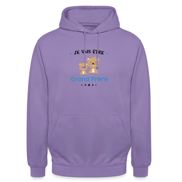 "Je Vais Être Grand Frère" - Annonce Naissance sur Sweat-shirt à capuche unisexe