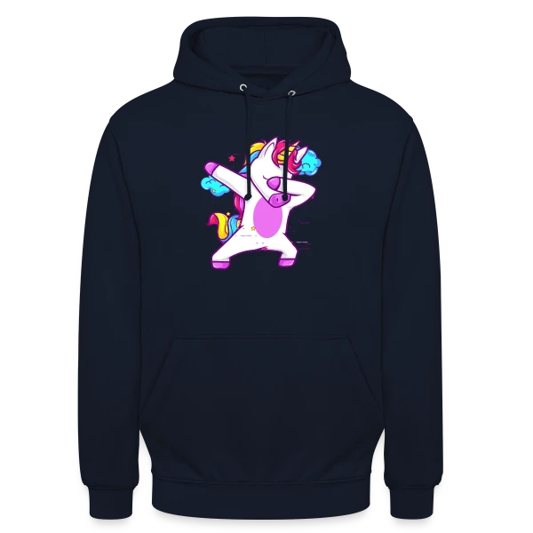 Licorne Dabbing Stylée Néon sur Sweat-shirt à capuche unisexe