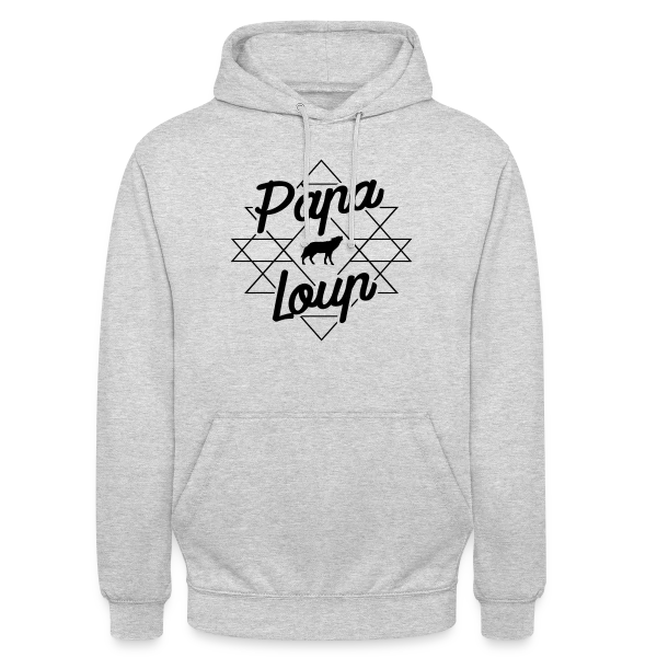 Papa Loup : Le Chef de Meute sur Sweat-shirt à capuche unisexe