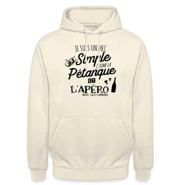 Pétanque & Apéro : L'Équipe Gagnante sur Sweat-shirt à capuche unisexe