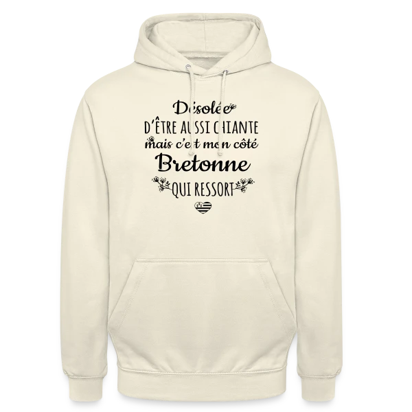 Mon Côté Bretonne : Fierté et Caractère Bien Trempé sur Sweat-shirt à capuche unisexe
