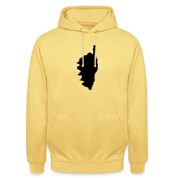 Silhouette Carte Corse sur Sweat-shirt à capuche unisexe