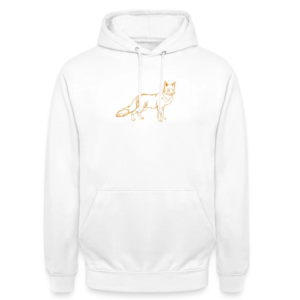 Renard Dessin Esquisse sur Sweat-shirt à capuche unisexe