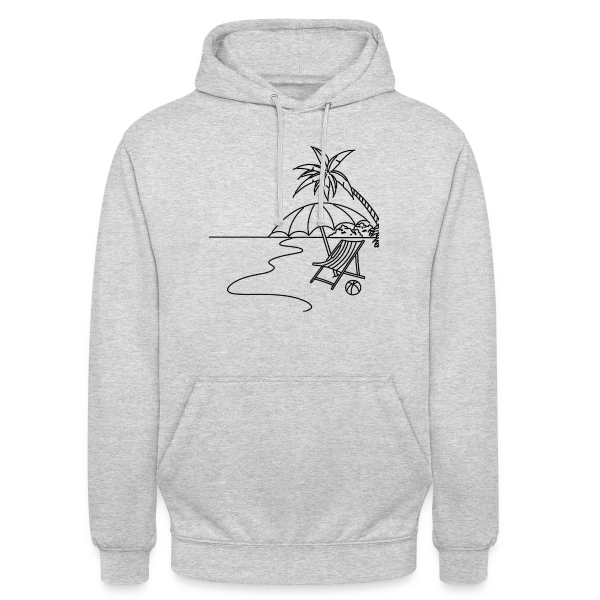 Scène de Plage Minimaliste sur Sweat-shirt à capuche unisexe