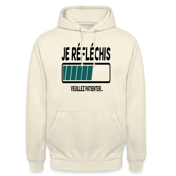 Je Réfléchis, C'est Rare ! sur Sweat-shirt à capuche unisexe