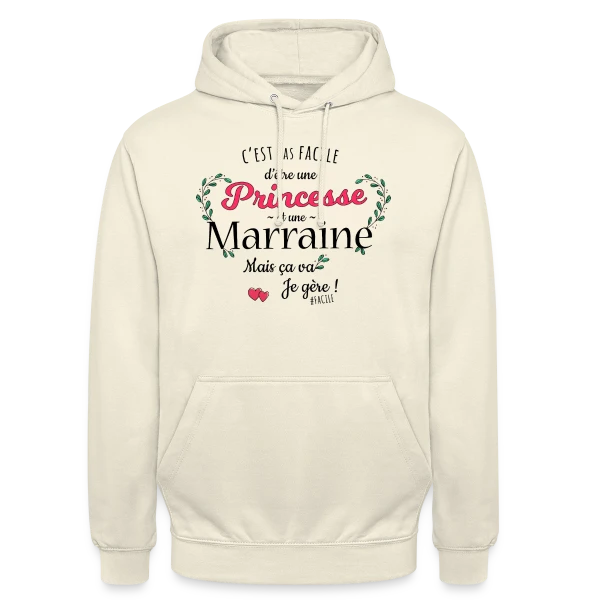 'Ma Marraine, Ma Princesse' - Cadeau Affectueux sur Sweat-shirt à capuche unisexe