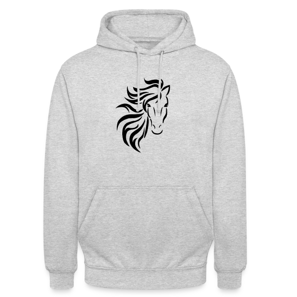 Tête de Cheval Tribal sur Sweat-shirt à capuche unisexe
