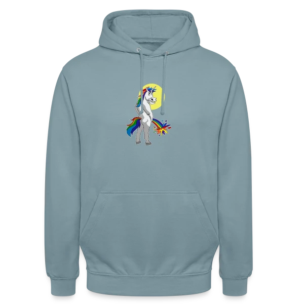 Licorne Pipi Arc-en-ciel sur Sweat-shirt à capuche unisexe